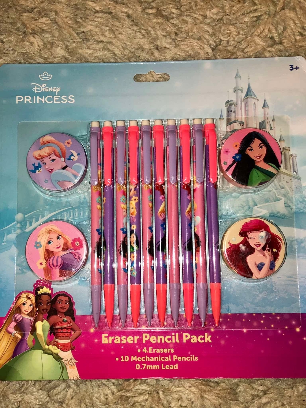 Disney Princess Eraser and Mechanical Pencil Pack